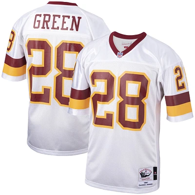 Maillot de joueur retraité authentique l'équipe football Washington Mitchell & Ness Darrell vert blanc pour hommes