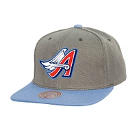 Men's Mitchell & Ness Gray California Angels Cooperstown Collection Basic Flip Snapback Hat