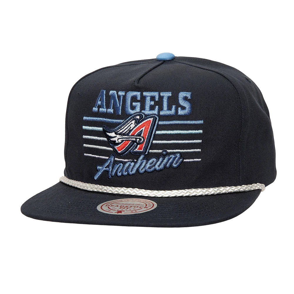 Men's Mitchell & Ness Navy Anaheim Angels Cooperstown Collection Radiant Lines Deadstock Snapback Hat