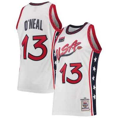 Shaquille O'Neal USA Basketball Mitchell & Ness 1996 Hardwood Classics Authentic Jersey - White