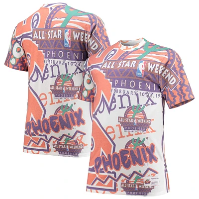 T-shirt blanc pour homme Mitchell & Ness NBA All-Star Game Hardwood Classics Big Tall Jumbotron