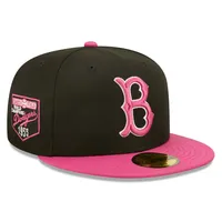 Men's New Era Black/Pink York Yankees 1999 World Series Champions Passion 59FIFTY Fitted Hat