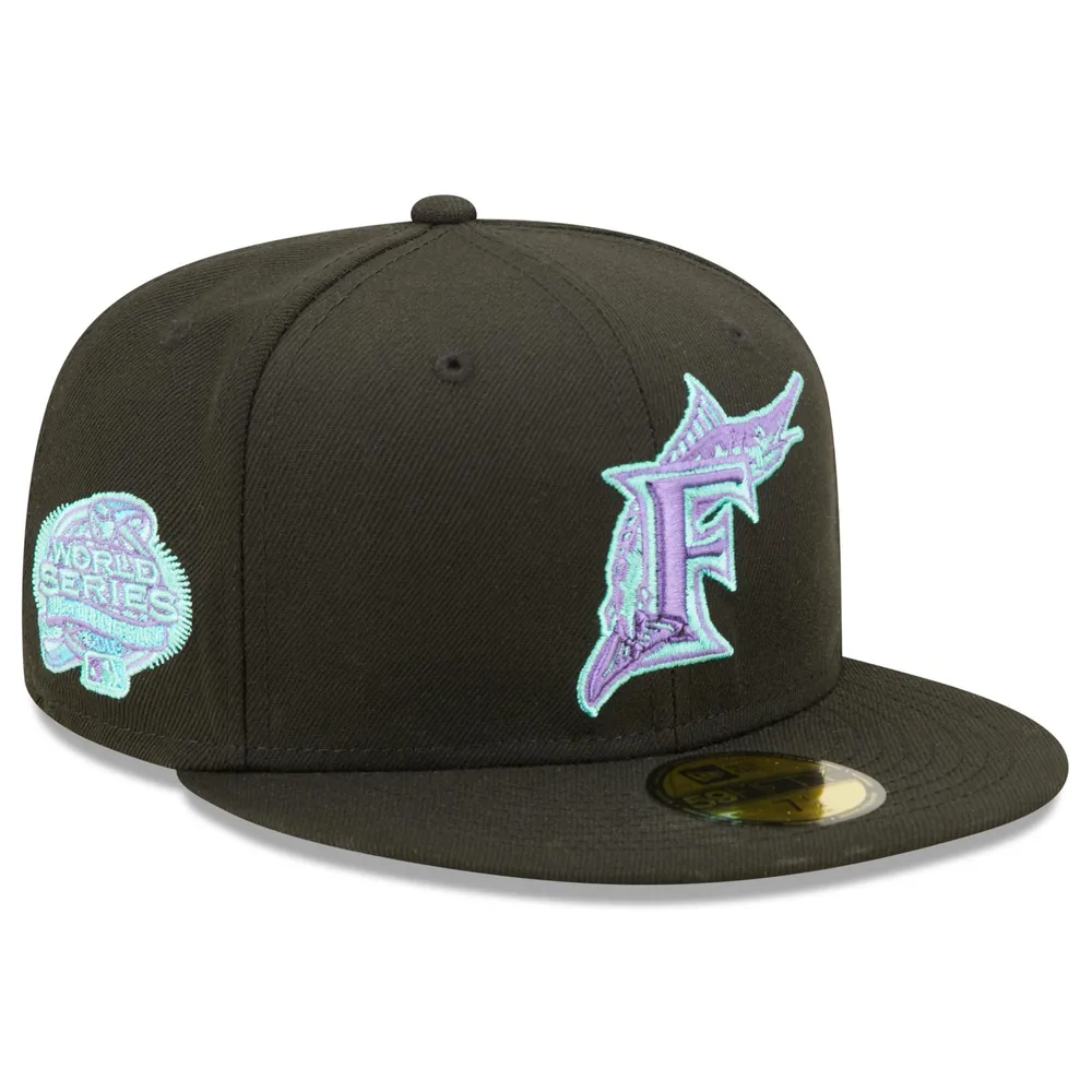 Men's Florida Marlins New Era Light Blue Cooperstown Collection