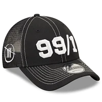 Men's New Era Black TRACKHOUSE RACING 99/1 9FORTY Snapback Adjustable Trucker Hat