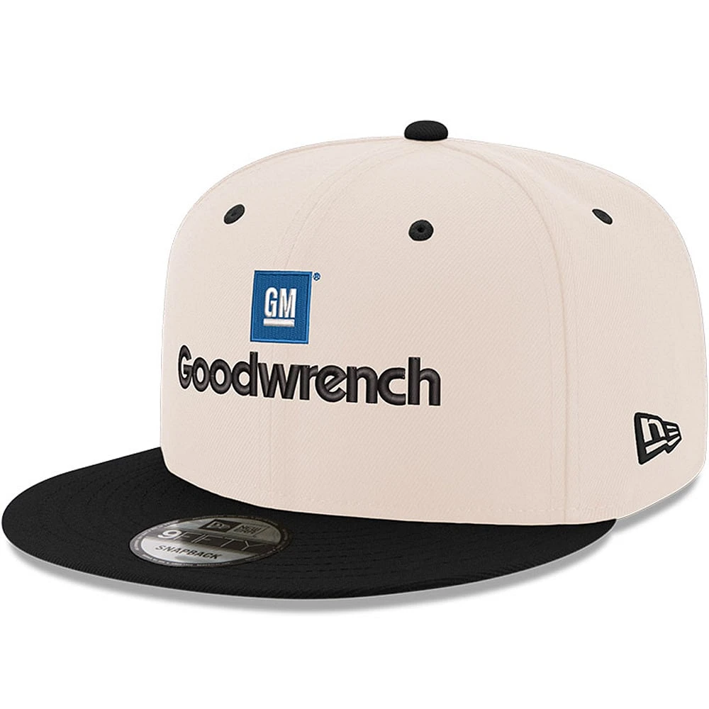 Casquette New Era crème/noir Richard Childress Racing GM Goodwrench 9FIFTY Snapback pour homme