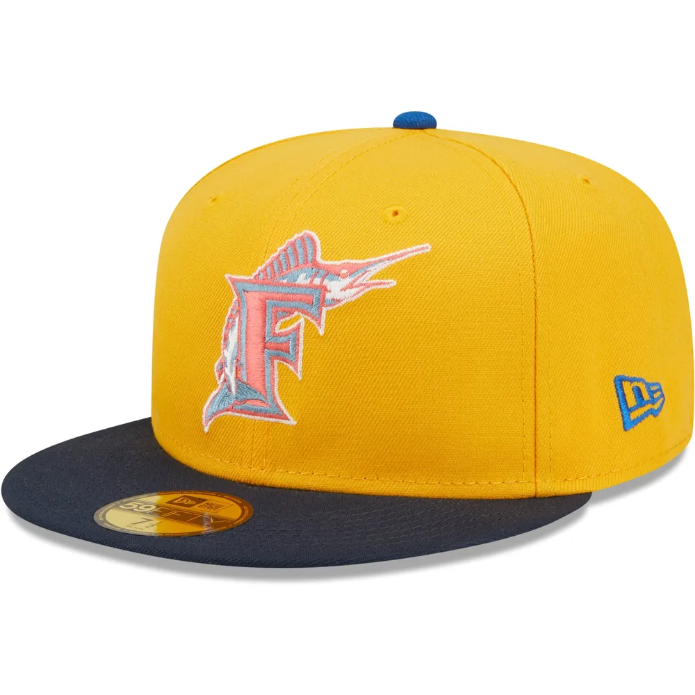 New Era Men's New Era White/Orange Florida Marlins Cooperstown