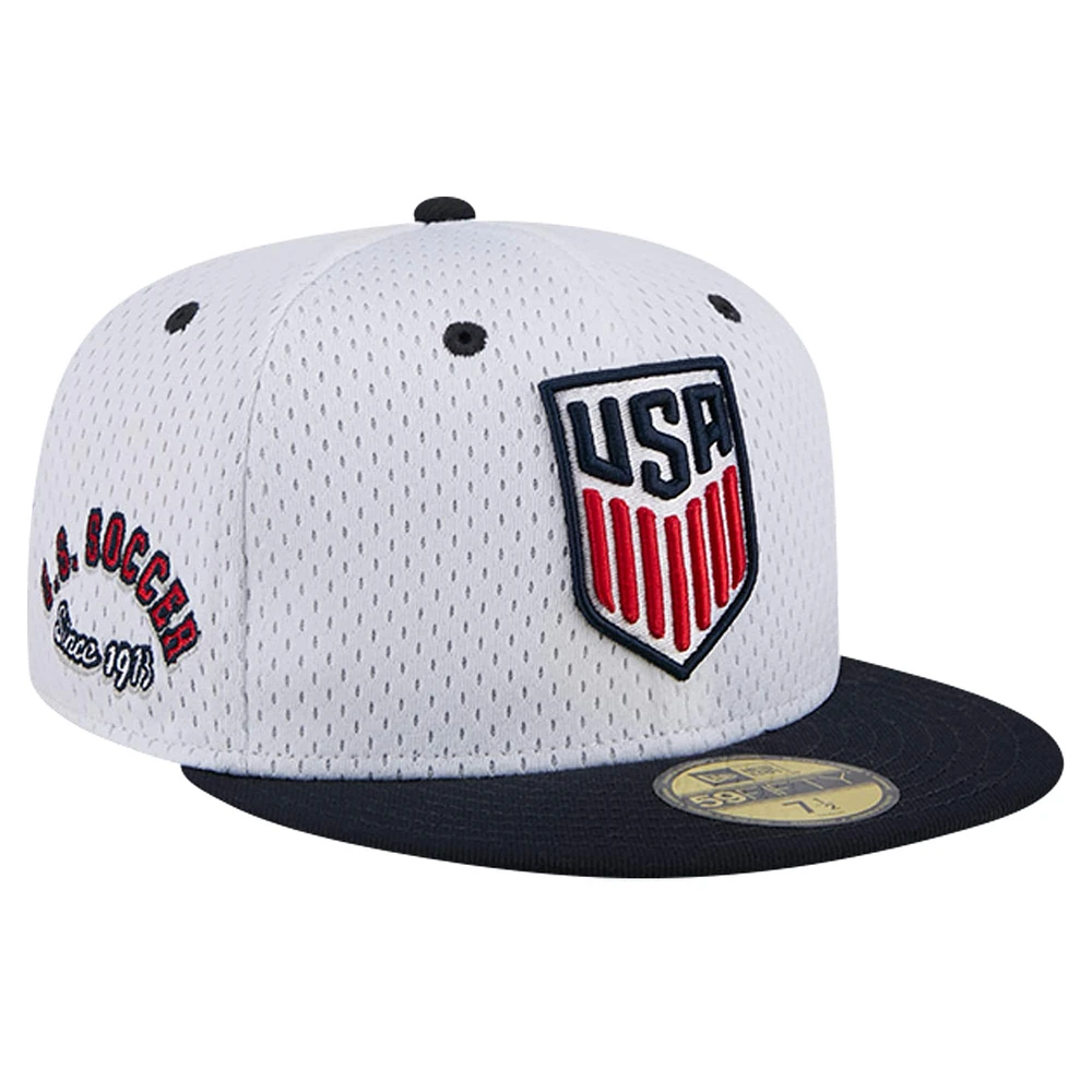 Men's New Era Gray USMNT Throwback Mesh 59FIFTY Fitted Hat