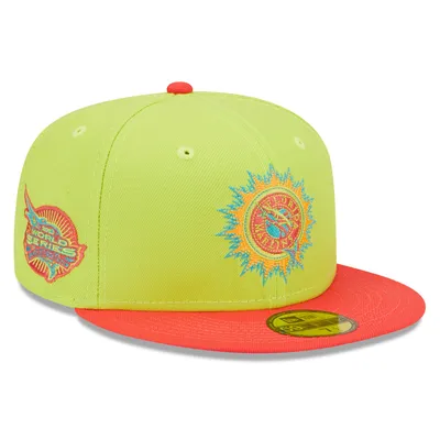 New Era Red/Neon Green Boston Red Sox Lava Highlighter Combo 59FIFTY Fitted Hat