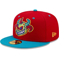 Men's New Era Red/Turquoise Vejigantes De Scranton/Wilkes-Barre Copa La Diversion 59FIFTY Fitted Hat