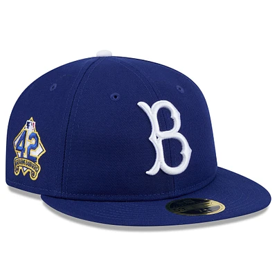 Men's New Era  Royal Brooklyn Dodgers 2025 Jackie Robinson Day Retro Crown 59FIFTY Fitted Hat