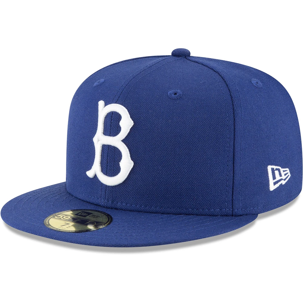 Casquette ajustée 59FIFTY en laine Royal Brooklyn Dodgers Cooperstown Collection pour homme New Era