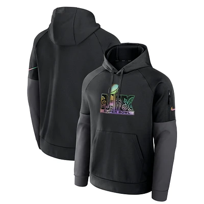 Men's Nike Black Super Bowl LIX Fitness Performance Pullover Hoodie