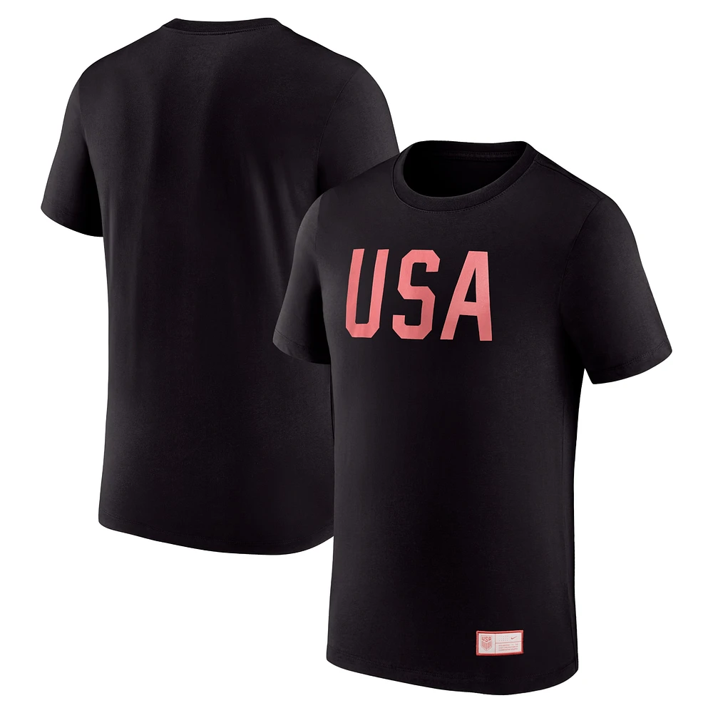 T-shirt Nike USMNT Lights pour homme, noir