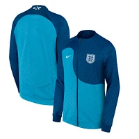 Veste à glissière intégrale pour homme Nike Angleterre 2003 Academy Pro Anthem Raglan Performance - Bleu