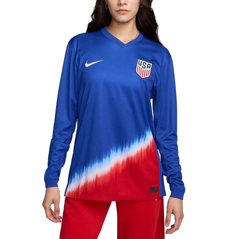 Men's Nike  Blue USMNT 2024 Away Replica Long Sleeve Jersey