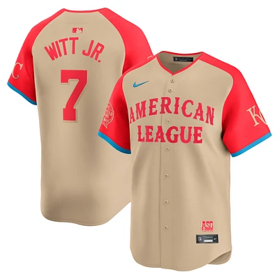 Men's Nike Bobby Witt Jr. Cream American League 2024 MLB All-Star Game Limited Player Jersey