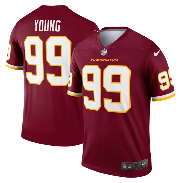 Men's Nike Chase Young Burgundy Washington Commanders Vapor Limited Jersey Size: Small