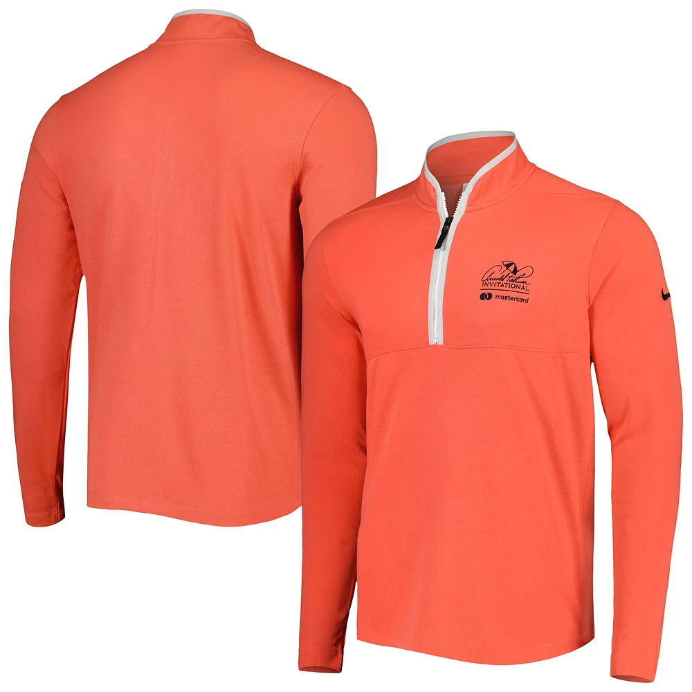 Men's Nike Coral Arnold Palmer Victory Performance Half-Zip Top