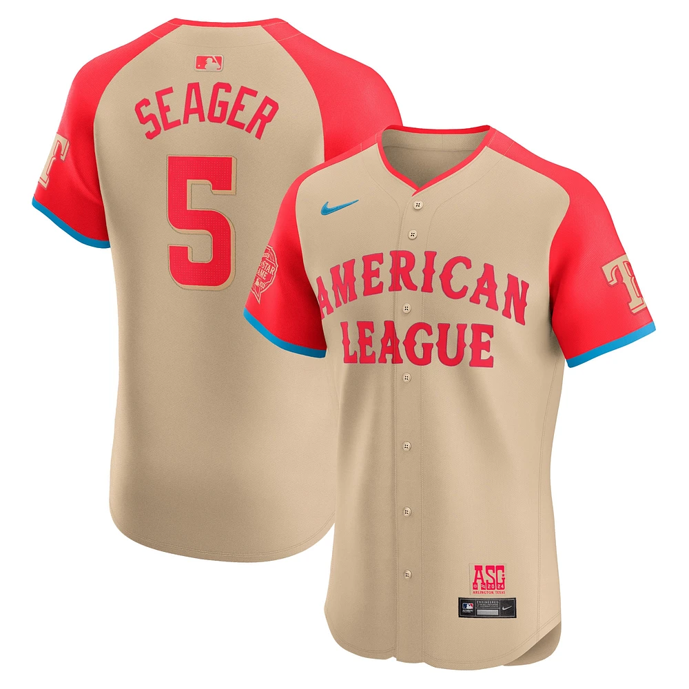 Maillot de joueur d'élite Nike Corey Seager crème la Ligue américaine 2024 MLB All-Star Game pour homme