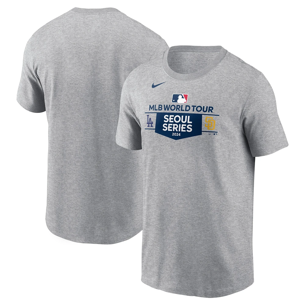 T-shirt Nike Heather Grey 2024 MLB World Tour : Séoul Series Matchup pour homme