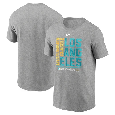 T-shirt classique du milieu de l'été Nike 2022 MLB All-Star Game pour homme, gris chiné