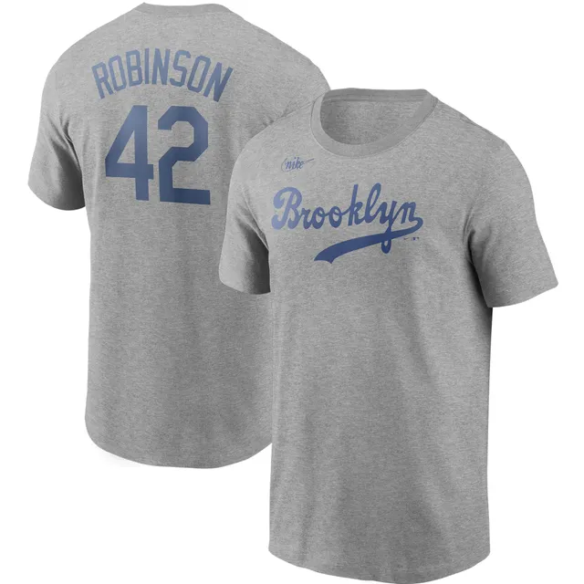 Lids Jackie Robinson Homage Cooperstown Collection Tri-Blend Icons T-Shirt  - Gray/Royal