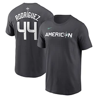 Men's Nike Julio Rodriguez Anthracite American League 2023 MLB All-Star Game Name & Number T-Shirt