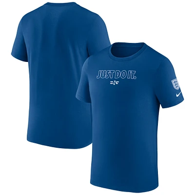 T-shirt Just Do It de l'équipe nationale d'Angleterre Nike pour homme, bleu marine