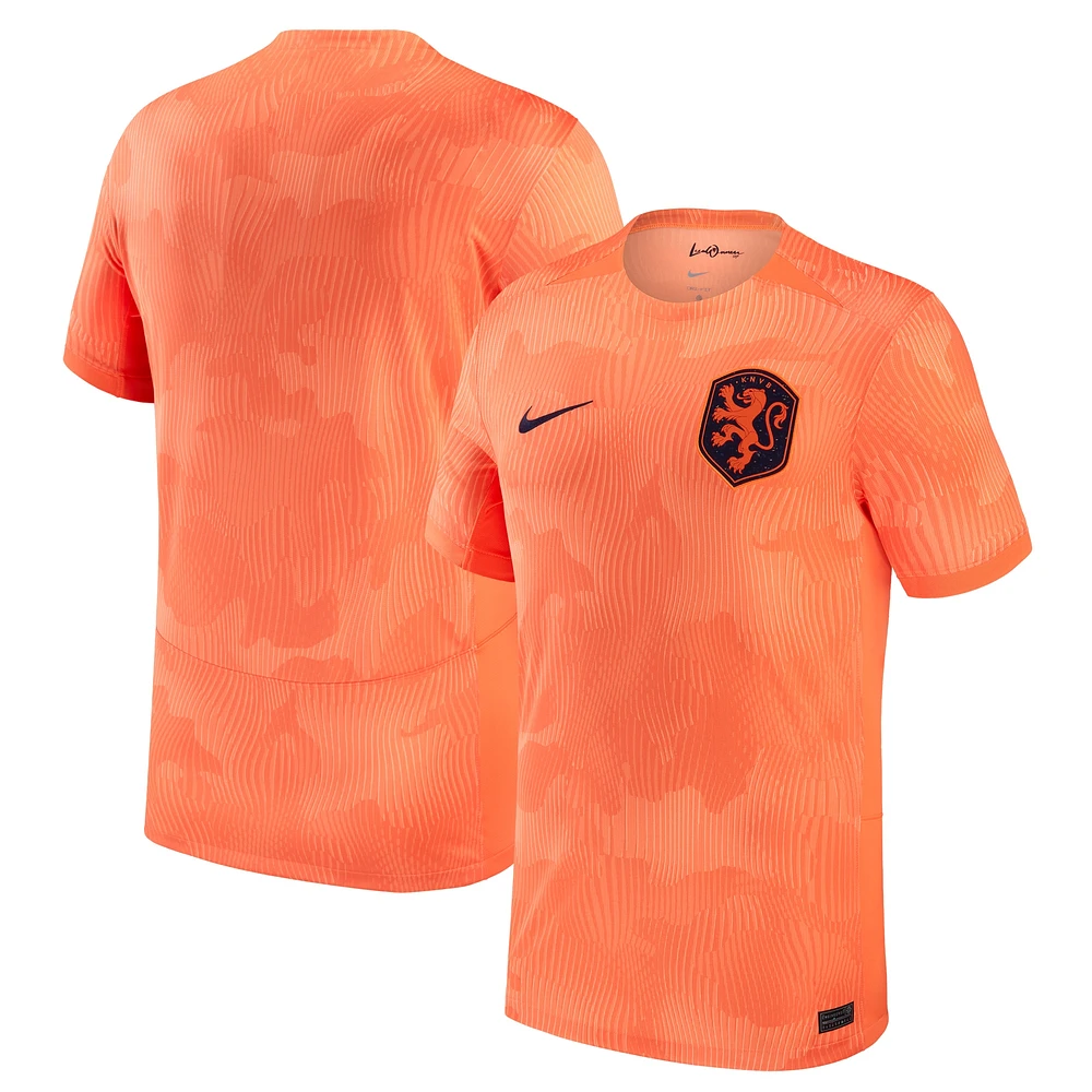 Maillot Nike Orange Pays-Bas Équipe nationale féminine 2023 Domicile Stadium Replica pour Homme