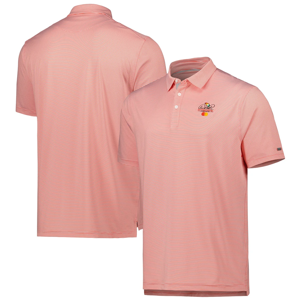 Polo à rayures Nike Arnold Palmer Invitational Player Control Performance pour homme, rouge/blanc