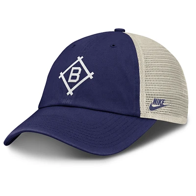 Casquette ajustable Nike Royal/Natural Brooklyn Dodgers Cooperstown Collection Club Trucker pour homme