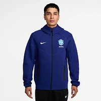 Sweat à capuche Nike Royal Brazil Tech Fleece entièrement zippé pour homme et femme