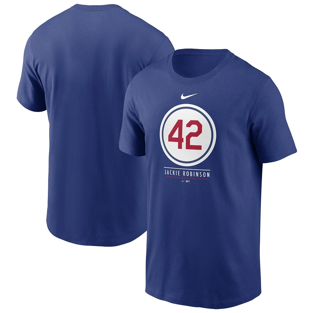 Nike Royal Brooklyn Dodgers - T-shirt 2023 Jackie Robinson Day Plaque pour homme