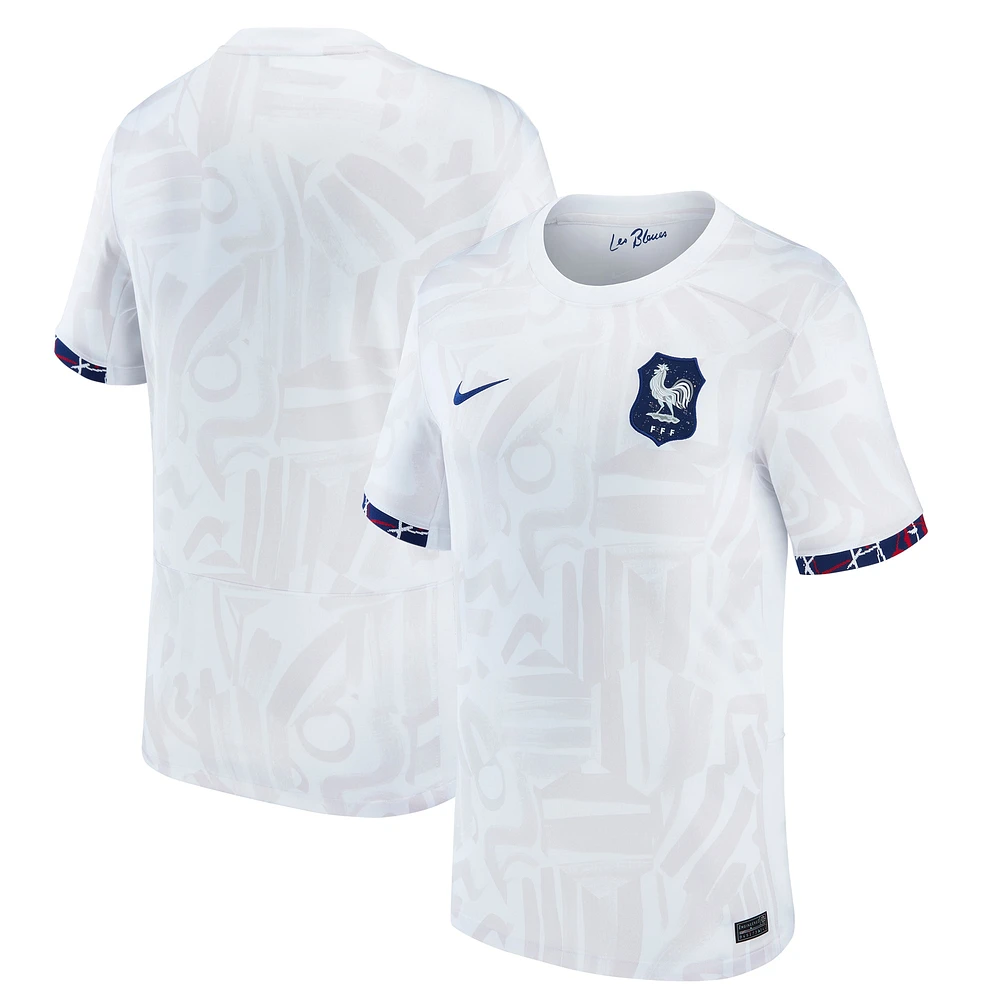 Maillot Nike blanc France femme équipe nationale 2023 extérieur Stadium Replica