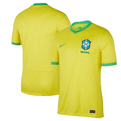 Maillot Nike pour homme, jaune, réplique de l'équipe nationale féminine du Brésil 2023 domicile