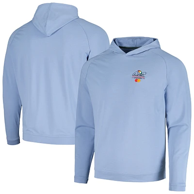 Men's Peter Millar Blue Arnold Palmer Invitational Pine Performance Raglan Pullover Hoodie