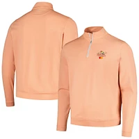 Men's Peter Millar Orange Arnold Palmer Invitational Perth Melange Performance Quarter-Zip Top