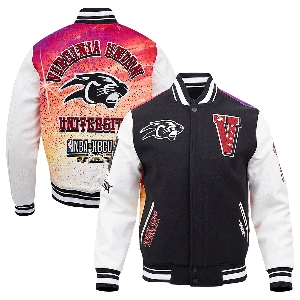 Men's Pro Standard  Black Virginia Union University 2024 NBA All-Star Game x HBCU Classic Varsity Full-Snap Jacket