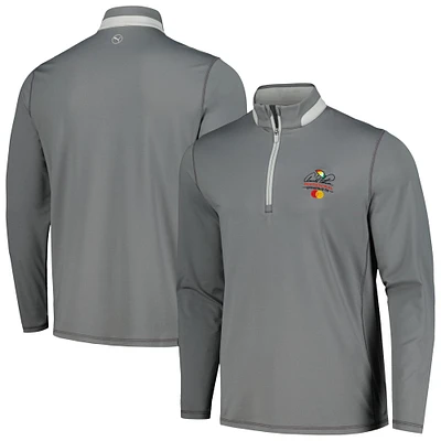 Haut léger à quart de zip pour homme Puma Arnold Palmer Invitational gris