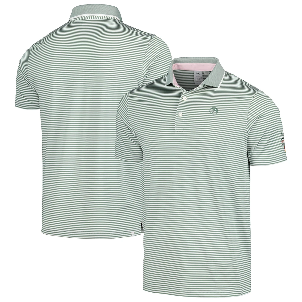 Men's Puma Green Arnold Palmer Invitational Traditions MATTR Polo