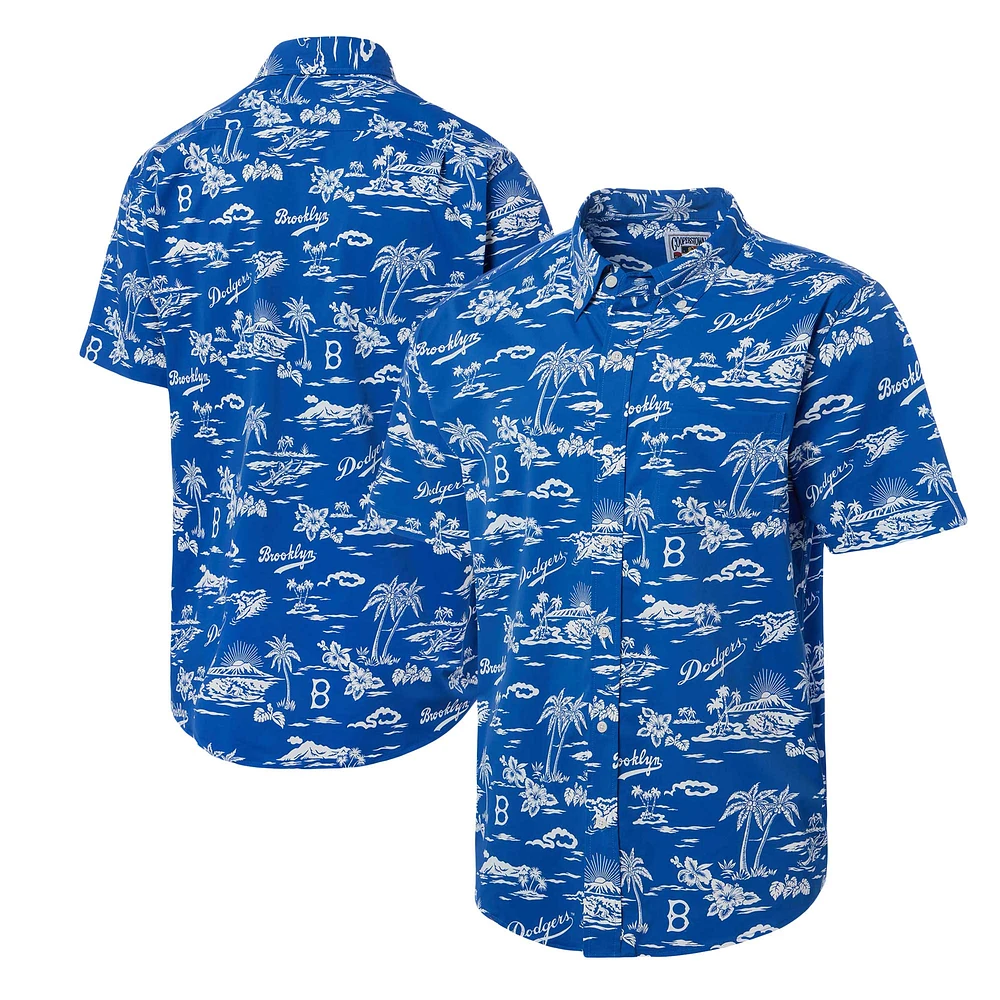 Men's Reyn Spooner Royal Brooklyn Dodgers Cooperstown Collection Kekai Button-Down Shirt