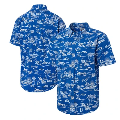 Men's Reyn Spooner Royal Brooklyn Dodgers Cooperstown Collection Kekai Button-Down Shirt