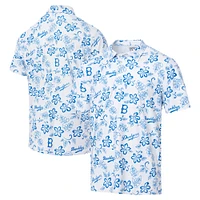 Men's Reyn Spooner White Brooklyn Dodgers Cooperstown Collection Performance Polo