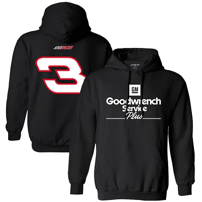 Men's Richard Childress Racing Team Collection Black Dale Earnhardt Goodwrench Service Plus Car Pullover Hoodie