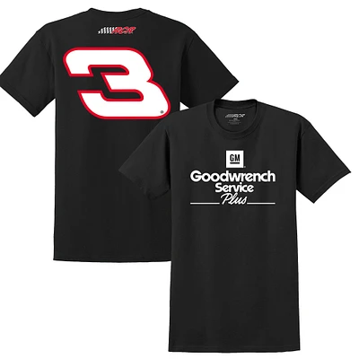 Collection Richard Childress Racing Team pour homme Noir Dale Earnhardt Goodwrench Service Plus Sponsor Lifestyle T-shirt