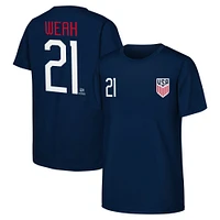 Men's Timothy Weah Navy USMNT Name & Number T-Shirt