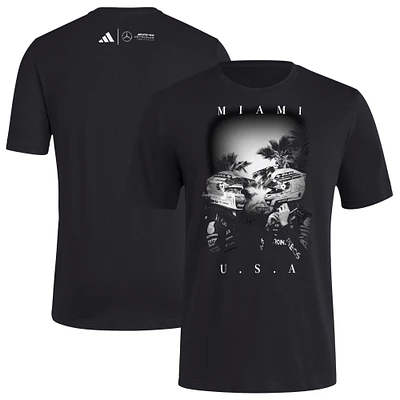 T-shirt adidas noir Mercedes-AMG Petronas F1 Team 2025 Miami Grand Prix Fresh pour homme