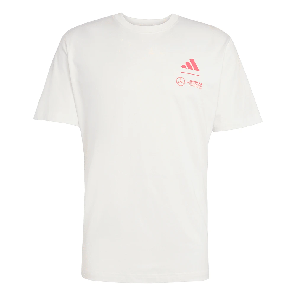 Men's adidas White Mercedes-AMG Petronas F1 Team 2025 Miami Grand Prix Pack T-Shirt