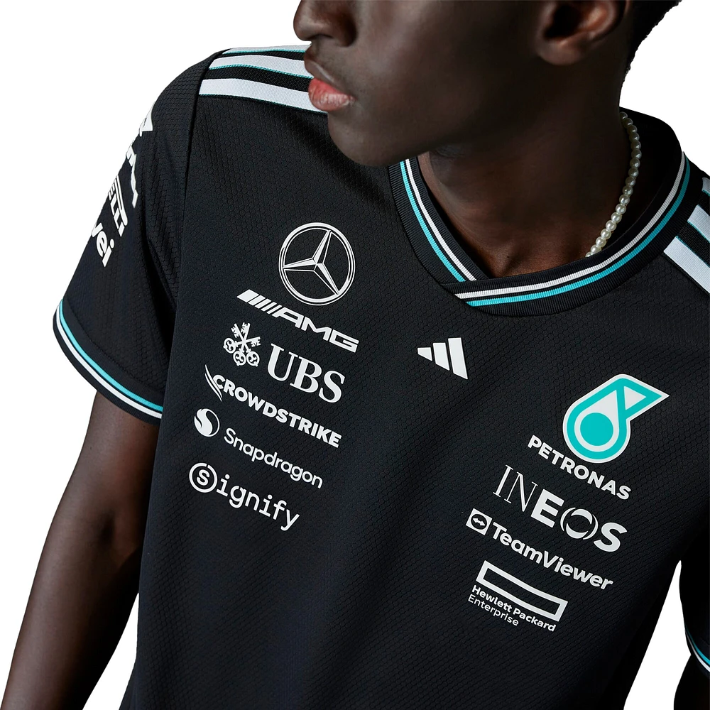 Maillot de pilote l'équipe Mercedes-AMG Petronas F1 noir adidas pour homme