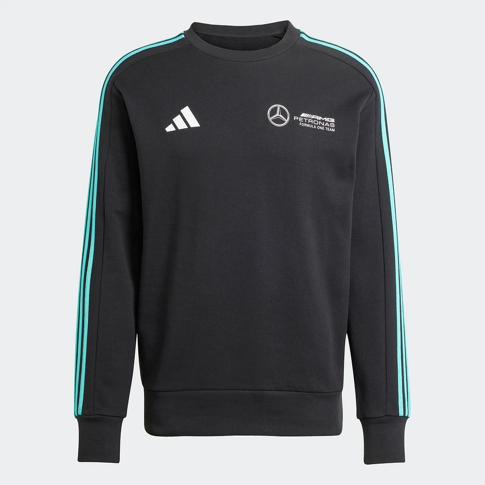 Sweat-shirt adidas noir pour homme Mercedes-AMG Petronas F1 Team Fan Wear DNA Alphaskin
